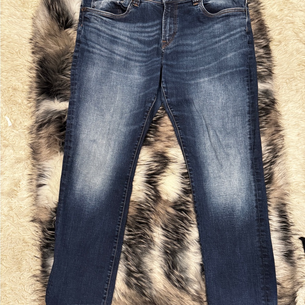 Buffalo David Bitton Blue Straight Jeans with Vintage Wash